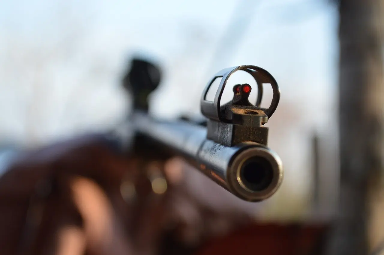 Espingarda cano com mira